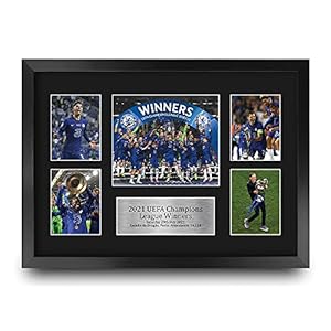 HWC Tradin FR A3 Champions League Winners 2021 Gedrukte Memorabilia Gesigneerde Handtekening Foto Display Voor…