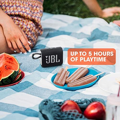 JBL Go 3 - Portable Mini Bluetooth Speaker, big audio and punchy bass, IP67 waterproof and dustproof, 5 hours of playtime, speaker for home, outdoor and travel (Black) - 3