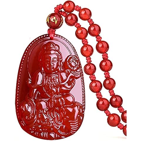 c1lint7785631 Jade Buddha Pendant Necklace Bodhisattva Amulet Talisman Made of Obsidian Gemstone, Agate Cover