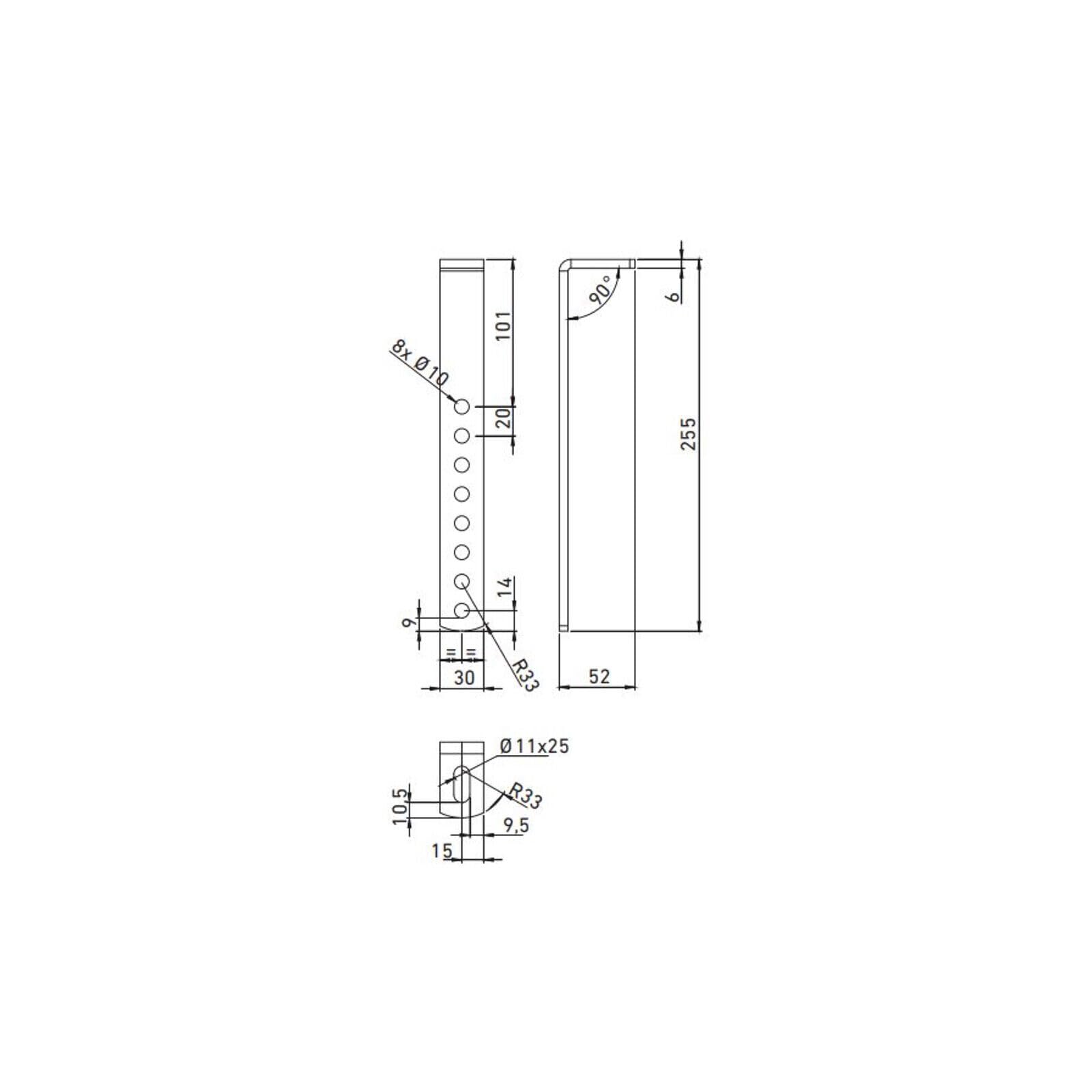 Daken Just 750 - Caja de herramientas para camión, 750 x 350 x 450 mm, apilable, para camiones, remolques, furgonetas, con cerradura (con soporte universal)