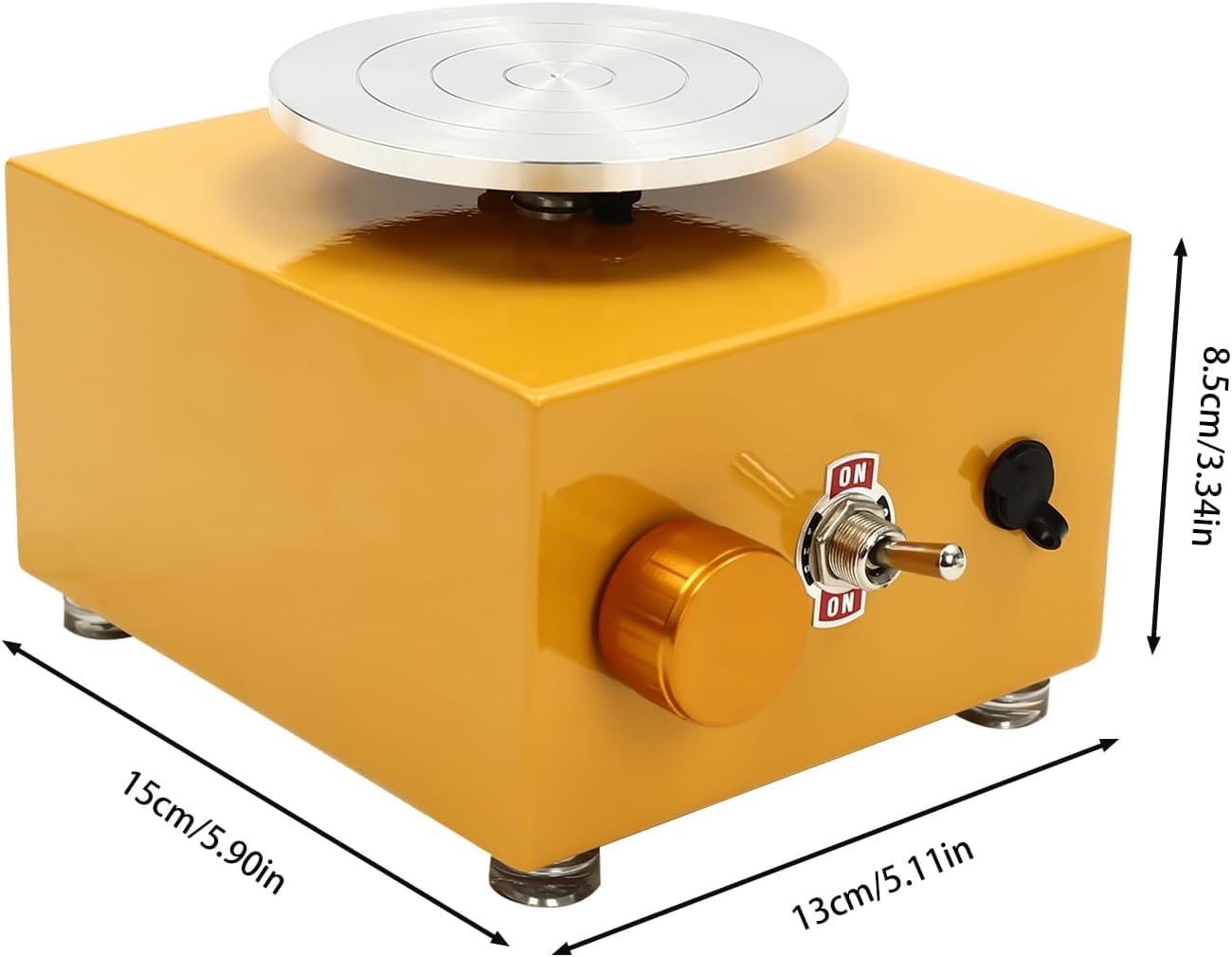Acivirdde Mini torno de alfarero de 2000 rpm con 8 herramientas para arcilla y 2 bandejas para manualidades.