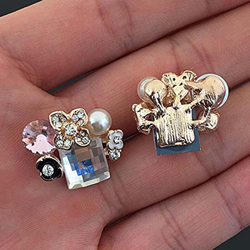 Tangpan 10 piezas flores Rhinestone parte trasera plana botones boda adornos manualidades