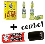 (3) Liquid Stink Bombs ~ Butt Crack Ass Smell + (1) Fart Spray ~COMBO SET~