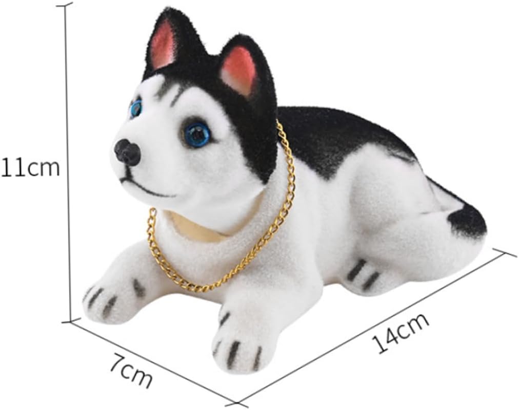 Shaking Head Dog, Husky Bobble Head Car Dashboard Decoration Cute Car Ornament Shaking Head Dog Dolls for Car Interior Decoration image 5