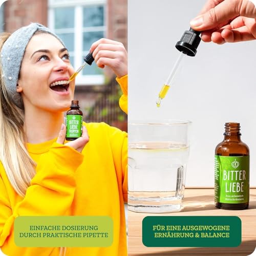BitterLiebe® Original Bitterstoffe Tropfen 50ml aus Die Höhle der Löwen - hochdosierte Bittertropfen nach Hildegard von Bingen - Made in Germany (3)