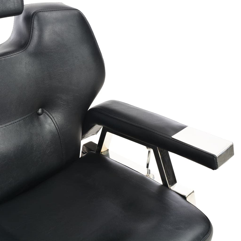 vidaXL Friseurstuhl Salon Stuhl Barbierstuhl Schwarz 72x68x98 cm Kunstleder