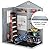 DWVO 6.2x3.4 FT Outdoor Resin Storage Shed with Reinforced Floor, All-Weather Bike Storage Shed with Lockable Door, Window and Vent, Waterproof Plastic Tool Storage for Garden, Backyard, Patio, Lawn