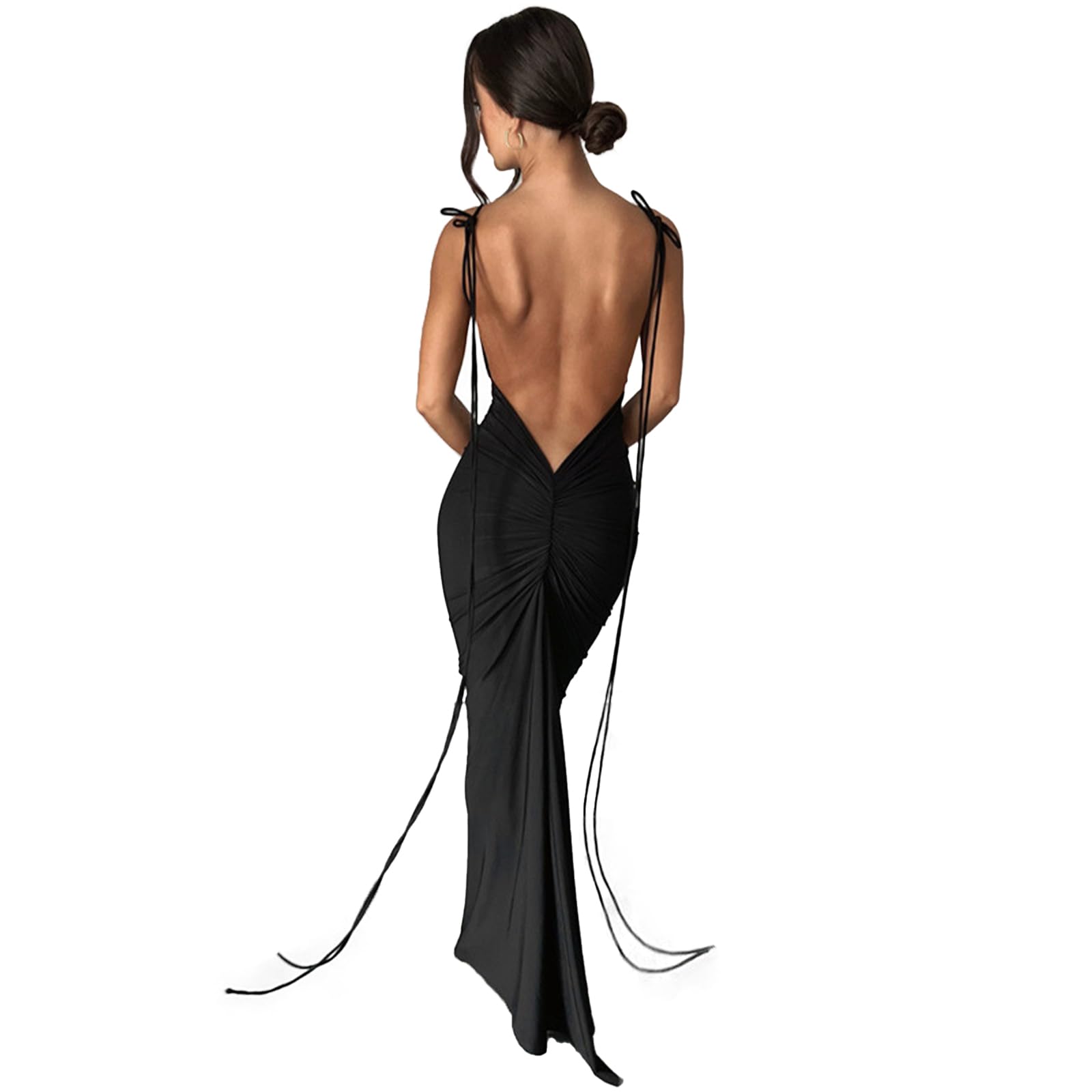Amazon.com: ABYOVRT Women Sexy Backless Dress Bodycon Sleeveless Open