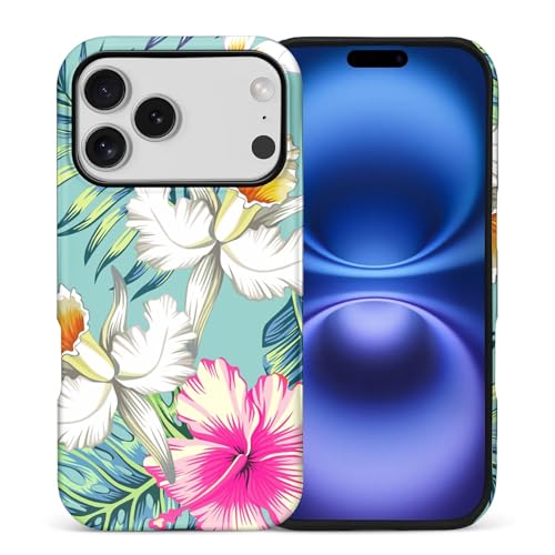 Coque iPhone 17 Pro robuste double protection au motif floral finitions haut de gamme DAIZAG