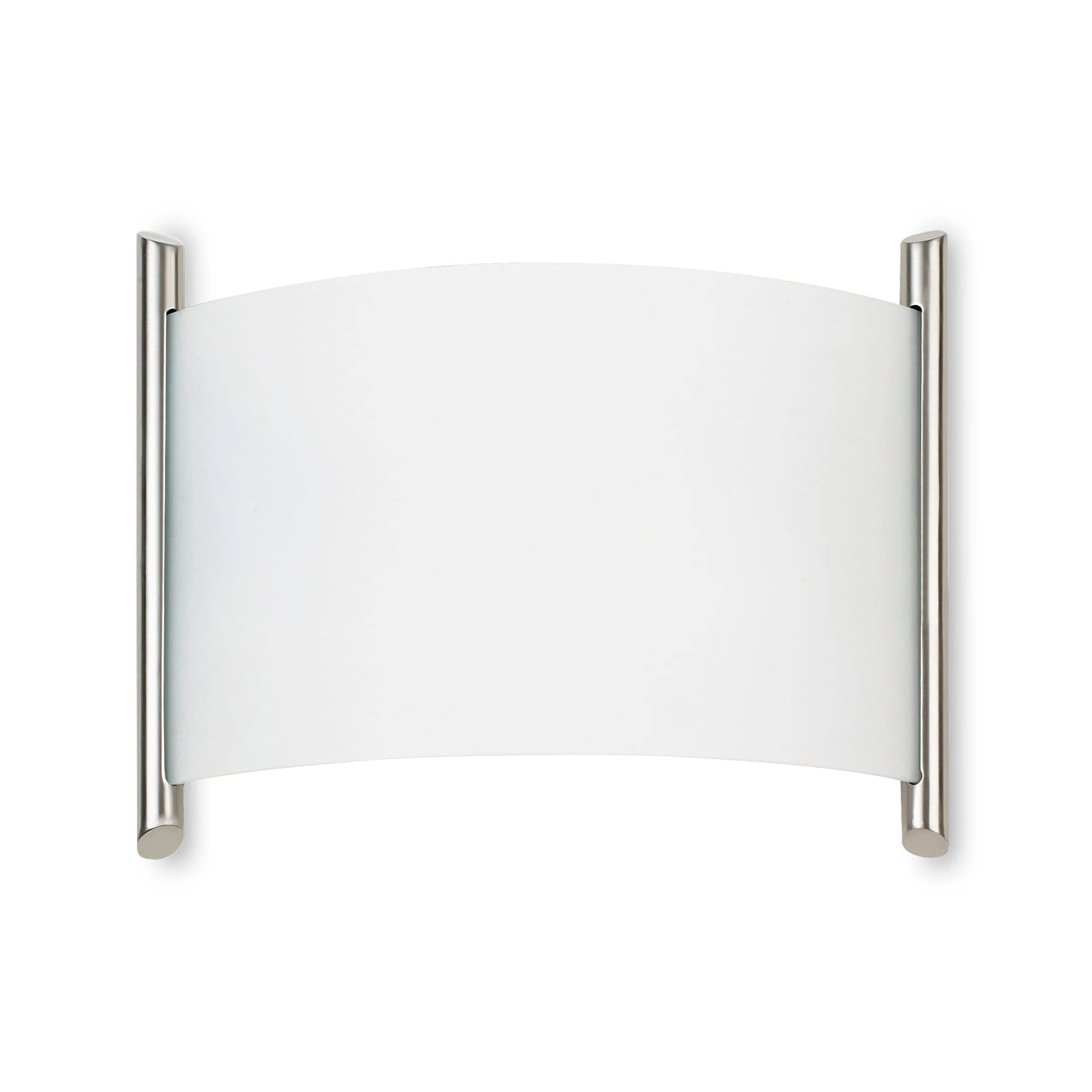 FORLIGHT Aplique de Pared Moderno de Cristal Blanco, Luz Auxiliar Interior para Salón y Dormitorio, 60W, Diseño Elegante y Versátil para Ambientes Acogedores
