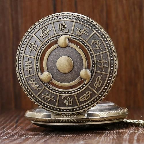 Image of AUGEN Premium Pocket Watch Metal Keychain Naruto 6 Retro Vintage for Gifting With Key Ring Anti-Rust (Pack Of 1)