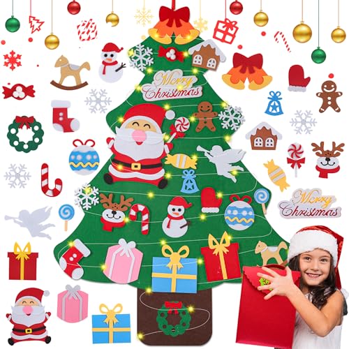 WEST STORY Filz Weihnachtsbaum für Kinder, 100x70cm DIY Filz...