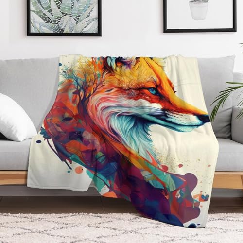 Couverture en flannel super doux renard haut de gamme 180x200
