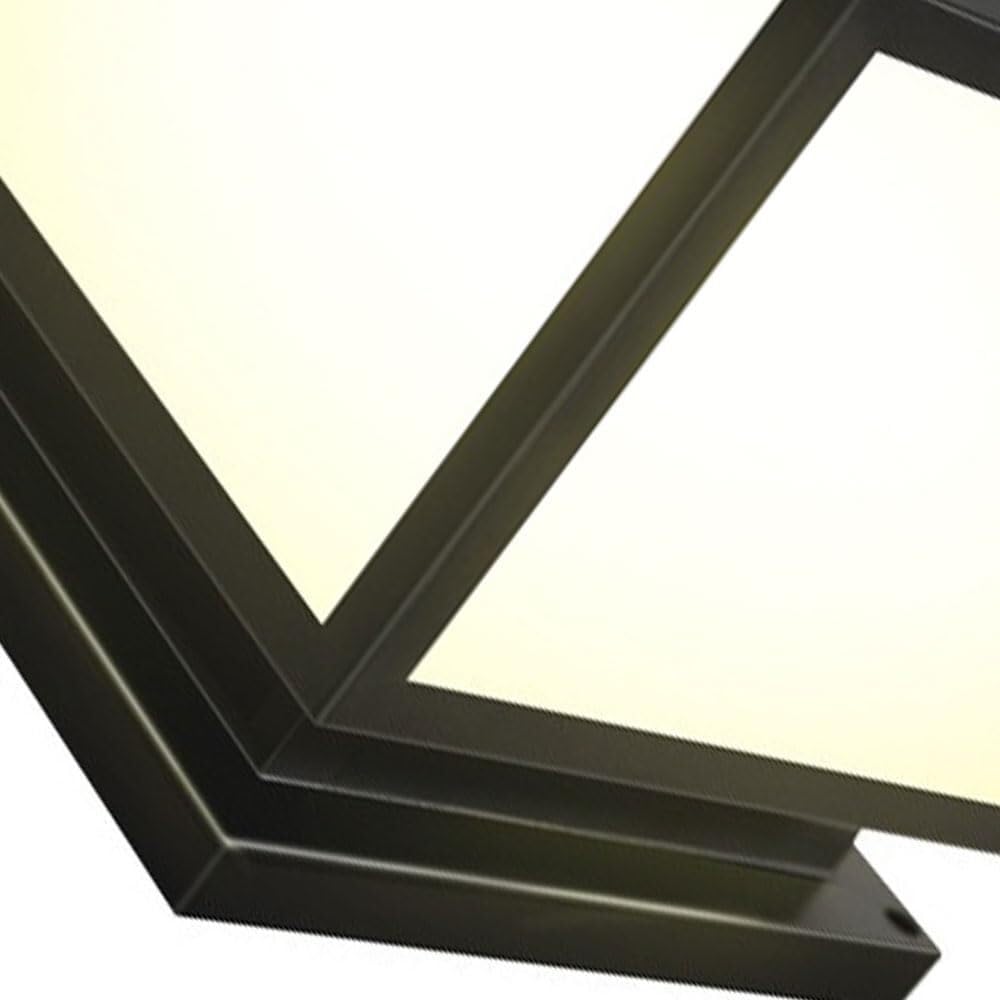 Zewnętrzna lampa słupkowa Nowoczesna latarka Oświetlenie uliczne Super jasne metalowe kreatywne hartowane szkło Lampy Stigma Solarne czarne wykończenie Lampa słupkowa do(One Color-25cm)