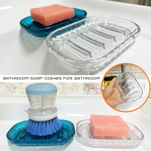 Amuonty AT0526 2 Pack Soap Dish Holder For Bar Soap, Bathroom Soap Dishes Bar Soap Holder Tray thumb #5
