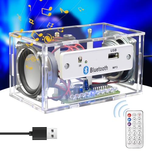 Silkwish Elektronik Löten Bausatz - Bluetooth Lautsprecher selber Bauen mit dem Elektronik Bausatz - Löt Bausatz DIY Musikspieler - Löten Ubungsset für Erwachsene