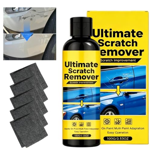 Nano Scratch Remover Nano polix Scratch Remover with 6PCS Nano Sparkle Cloth Quick Repair Scratches and Restore Shine for Car 100g/3.53oz