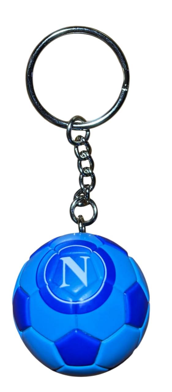Generico Portachiavi compatibile napoli palla calcio gadget accessorio zaino idea regalo uomo donna bambino