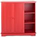 Beadboard Buffet Cabinet - Sideboard with Storage - Red