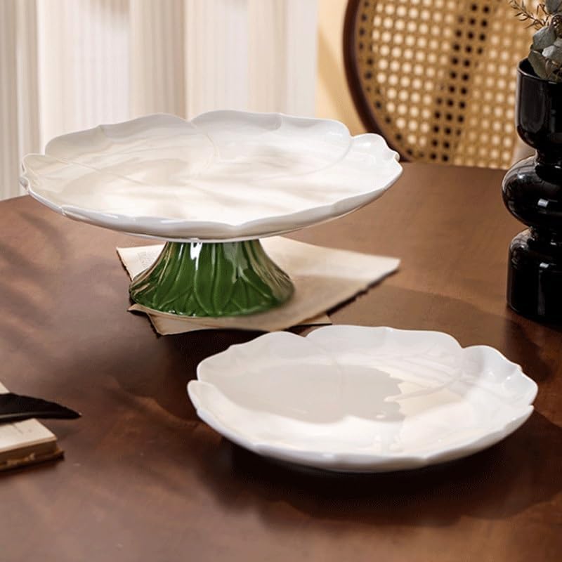 Fruit Plate Household Snack Ceramic Flower Restaurant Table Dish Salad