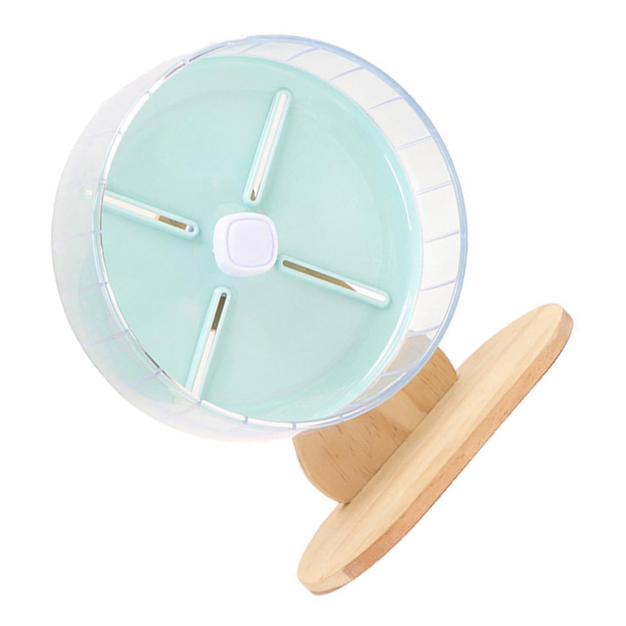 Didiseaon Rueda Silenciosa para Hámster de 20cm Soporte Estable, Material Abs y Madera, Diseño Antiestrés para Jaulas y Deportes de Mascotas