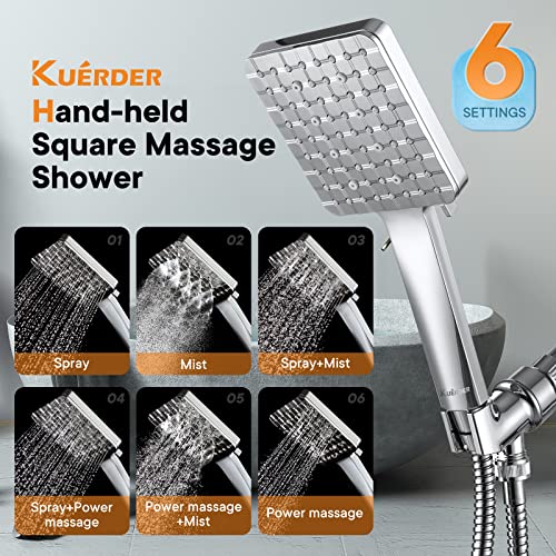 Cabezal de ducha cuadrado de mano KUERDER miniatura 2