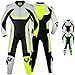 Produktbild German Wear Fluoreszierender Einteiler Motorradkombi Motorrad Lederkombi aus Rindsleder echtleder Kombi, Größe:56/2XL, Farbe:Gelb