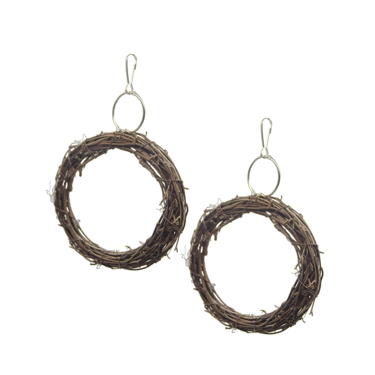 Housoutil 3 Sets Papageien-vogelspielzeug Vogelschaukel Rattan-vogelkreisschaukel Papageienschaukel Sicher Für Heimvögel 2 Stück X 3