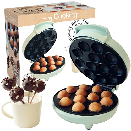 ScrapCooking - Machine à Cakepops - Appareil Cake Pops Factory - Prêts en 5 Minutes - Cadeau Pâtisserie Cuisine Goûter - Recette Incluse - 3893, Blanc