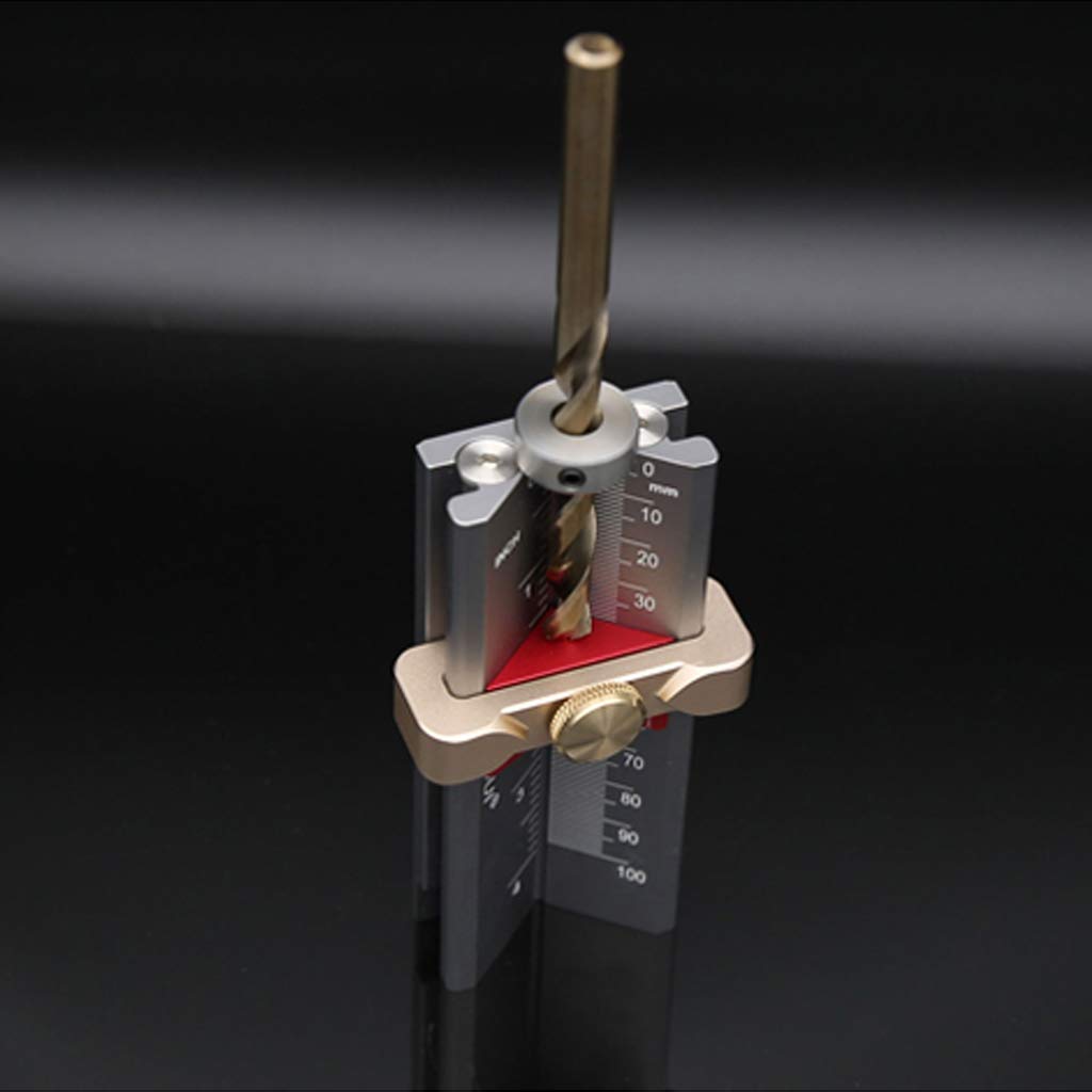 Herramientas multifuncionales para carpintería, medidor de profundidad, anillo de límite, ayuda de instalación, medidor de ángulo de taladro, regla de medición, altura biselada, medidor de