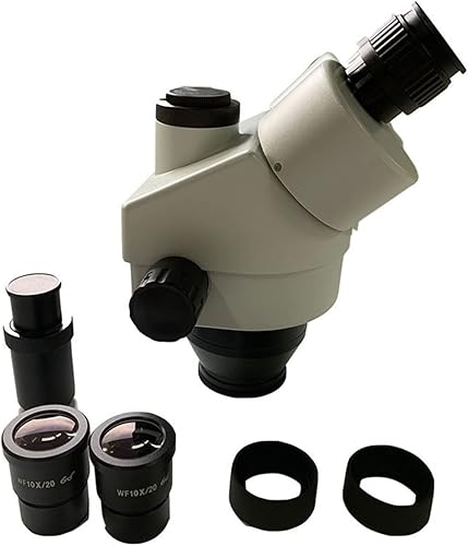 Kit de microscopio estéreo 7X-45X WF10X/20 oculares binocular para microscopio Trinocular Microscopio Adaptadores de lente (Color : Simul Focal)