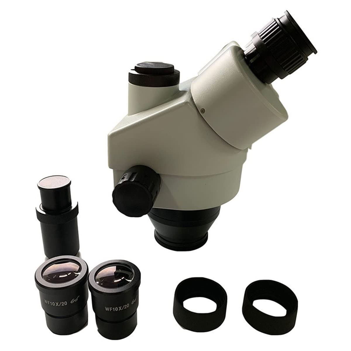ZTBH Kit di Accessori per microscopio 7x-45x. Microscopio Stereo. WF10X / 20. Microscopio trinoculare binocolo oculare Vetrini per microscopio (Color : Simul Focal)