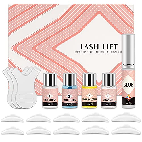 Buqikma Lash Curler Kit, Eyelash Perm Kit Professional Semi-Permanent Eyelash Lifting Set for Lash Curling Perming Eyelash Extensions for Salon and Beauty