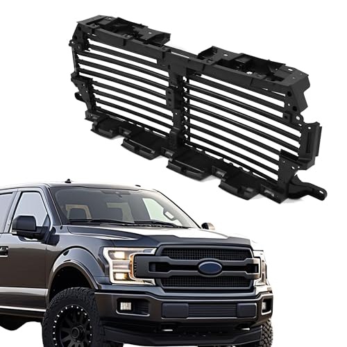 HECASA Front Radiator Shutter Compatible with 2018-2020 Ford F150 Active Grille Shutter Upper Radiator Grille Air Shutter Control Actuator Motor Assembly Replacement for JL3Z8475D(Will Not Fit Raptor) by HECASA - Used condition - US$95.87