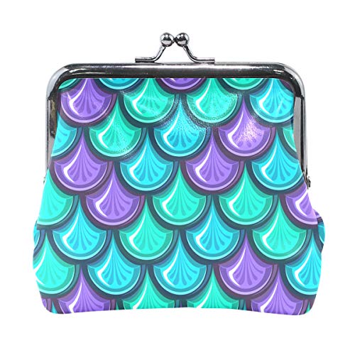 Preisvergleich Produktbild Bonipe Meerjungfrau-Waage Münzgeldbörse Leder Mini Clutch Brieftasche für Frauen Mädchen