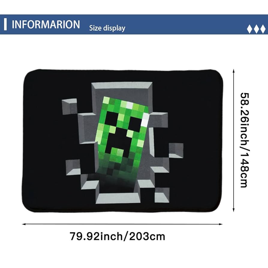 Amazon｜マイクラ カーペットフロアマット ラグ ラグマット 低