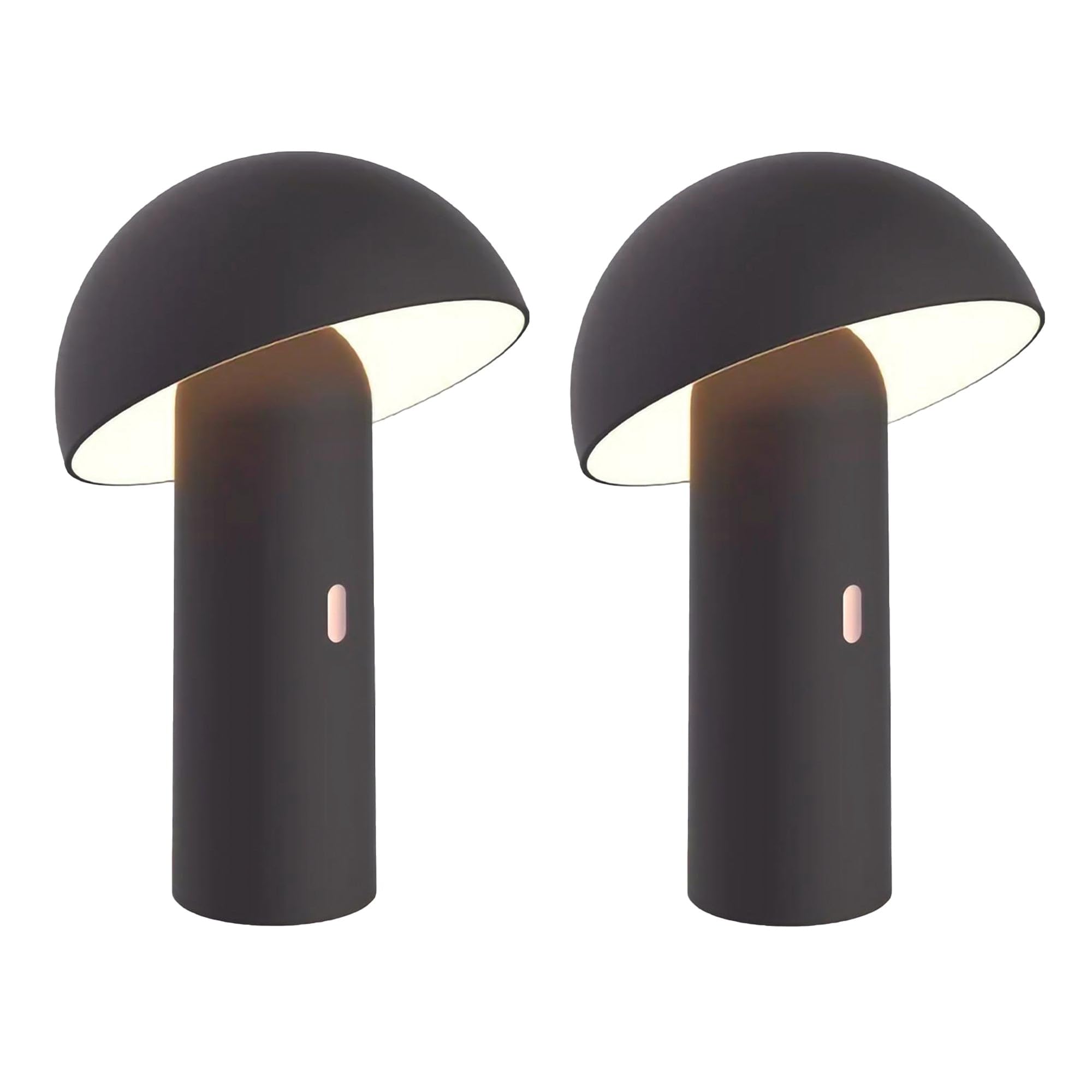 Lumisky Tischleuchte, kabellos, schwenkbarer Kopf, LED, warmweiß, 28 cm hoch, 2 Stück