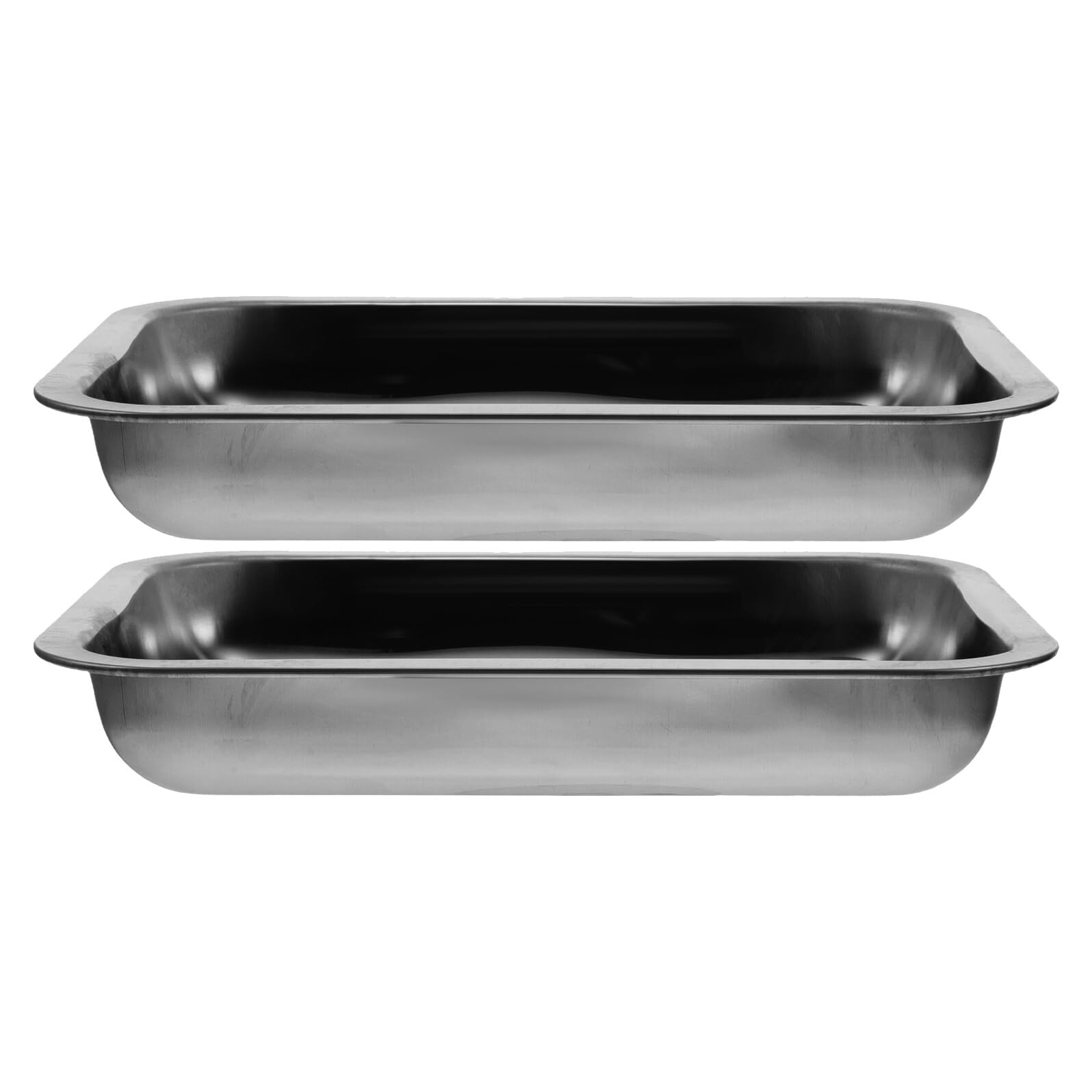Vassoio per Dissezione in Acciaio Inox 304 Base Rivestita in Cera 26X19X4 CM Set da 2 Pezzi per Laboratorio Didattico e Formazione Medica Attrezzatura Professionale per Biologia
