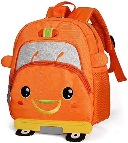 Small Cars Children Backpack with Leash Toddler Preschool Chest Strap Bookbags