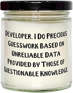 Developer. I Do Precious Guesswork Based on Unreliable Data. Scent Candle, Developer, Nice Gifts for Developer from Friends, Birthday Present, Gift Ideas for Birthday, What to get for Birthday, Best