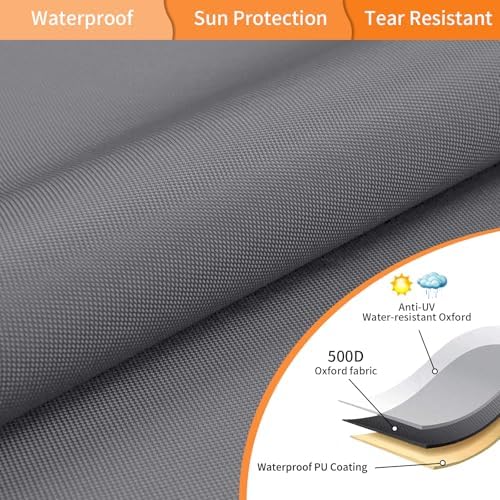 STARTWO Air Conditioner Cover Heavy Duty Waterproof Durable for Outdoor Elastic Bottom for Secure Fit Year Around Protection -Gray W24inD24inH30in - 5