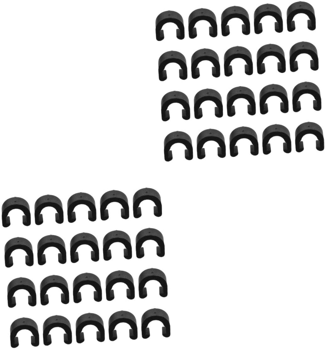 Mikikit 120pcs Bike Frame Clips for Brake Cable Housing Reusable Hydraulic Line Buckles Lightweight Tubing Guides for Mountain and Road