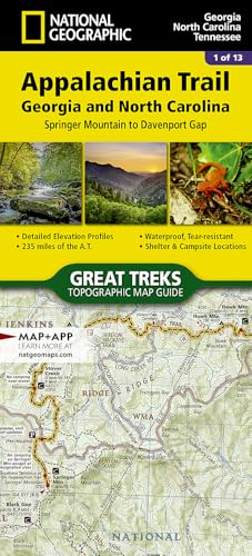 Appalachian Trail: Springer Mountain to Davenport Gap Map [Georgia, North Carolina, Tennessee] (National Geographic Topographic Map Guide, 1501)
