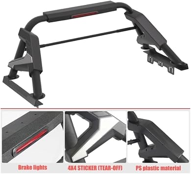 Adjustable Roll Bar Rack Bed Bar Sport Bar for Truck Compatible for Dodge Compatible for Ram Compatible for Tacoma F150 Easy Installation Durable Truck Back Cover Accessories