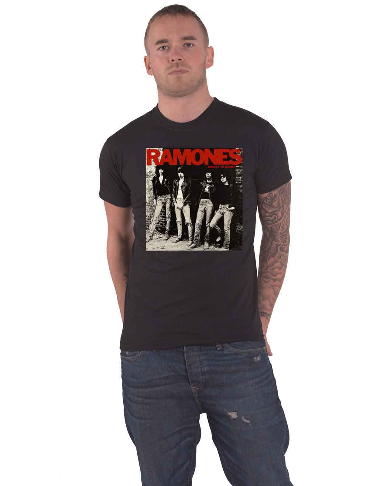 Rock Off Black Ramones - Rocket To Russia - T-Shirt - Cotton - Size Xl - Officially Licensed Merch