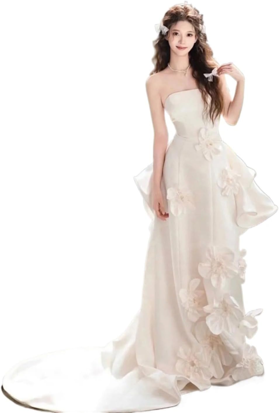 Amazon.co.jp: [Patypeety] ウェディングドレス 白 前撮り ドレス 結婚