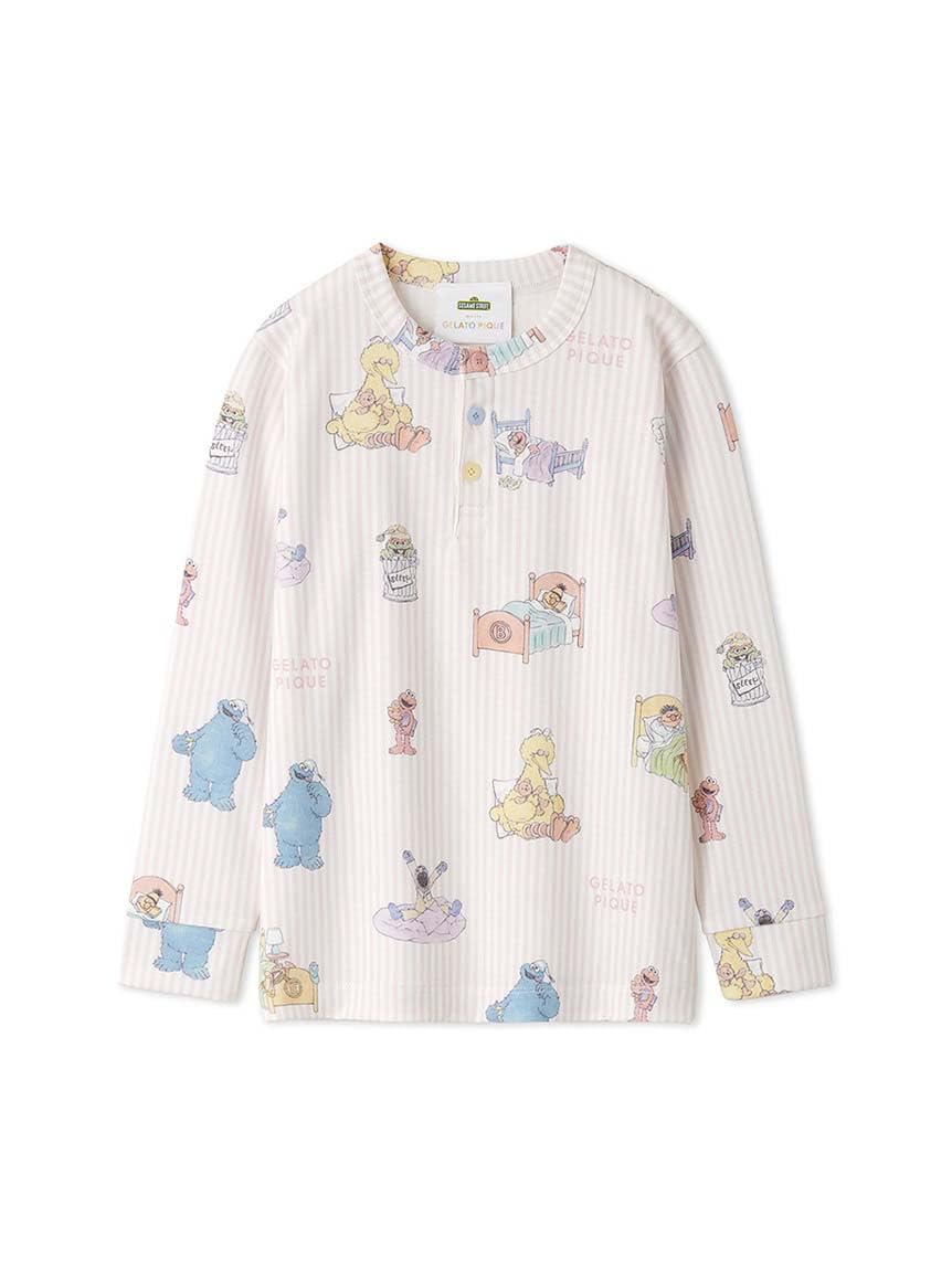 Amazon | [ジェラート ピケ] SESAME STREET KIDS総柄ロンT