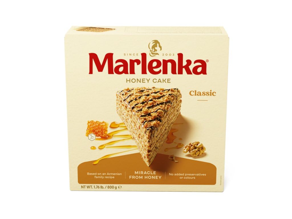MARLENKA® Torta al miele con noci Offerta confezione – 3-pack, torta al miele, dolce, torta (3 x 800 g)