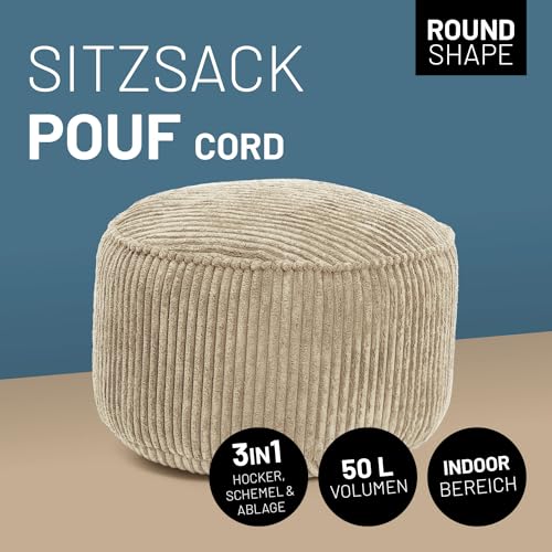 Pouf velours 3-en-1 repose-pieds 25x45 LUMALAND