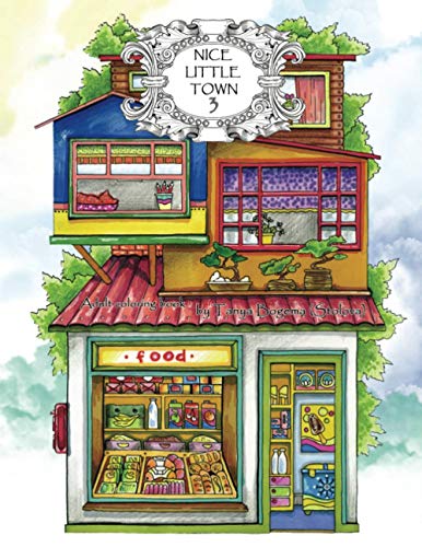Adult Coloring Book: Nice Little Town